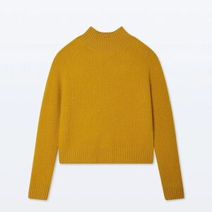 WHITE AND WARREN
W+W- CASHMERE LUXE WAFFLE STANDNECK | CHARTREUSE YELLOW